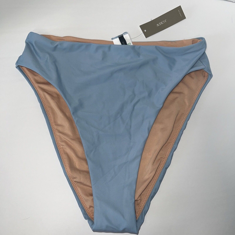 J Crew‎ Women's Blue High Rise Bikini Bottom Cheeky BF178 Size S
